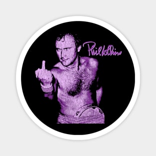 Funny Phil Collins Fan Art Purple Magnet